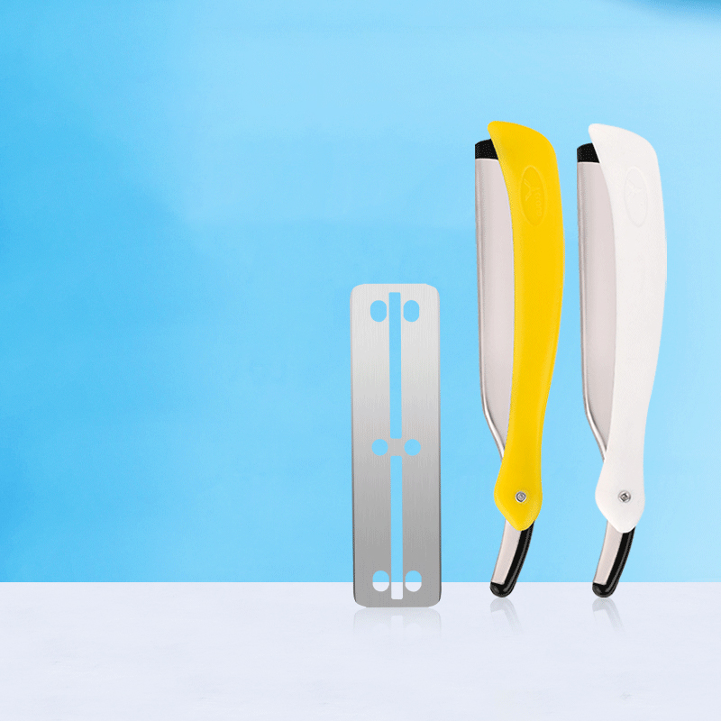 Rasoio portatile pieghevole per barba e sopracciglia, a 77 lame