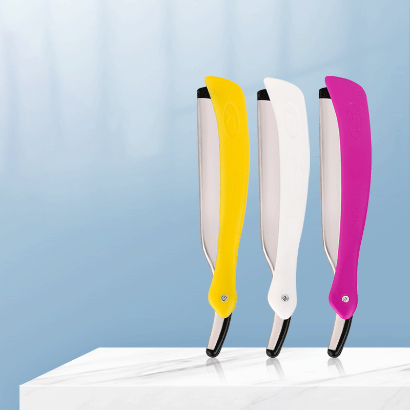 Rasoio portatile pieghevole per barba e sopracciglia, a 77 lame