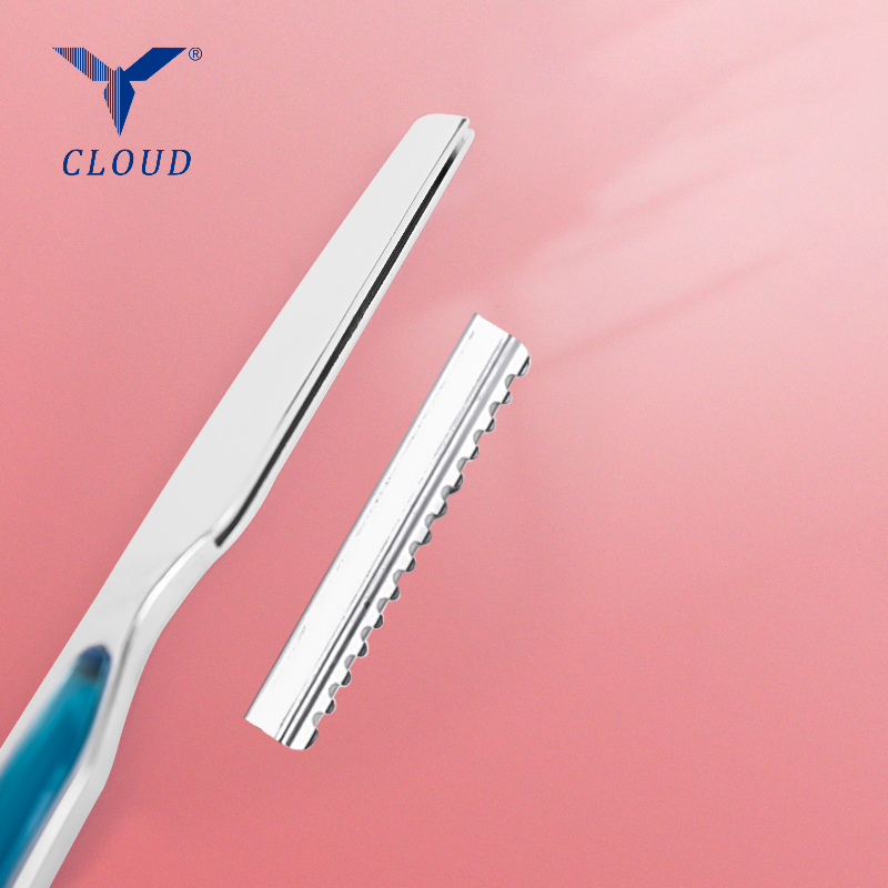 Rasoio per tagliare i capelli Rasoio a mano libera in acciaio inossidabile (manico in plastica)