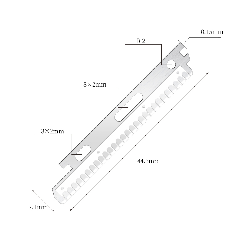 Lame per rasoio per viso e sopracciglia in acciaio inossidabile con rivestimento nanometrico