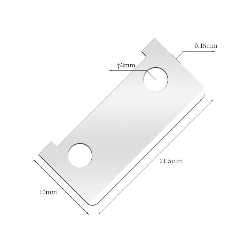 Lame per rasoio per sopracciglia in acciaio inossidabile all'avanguardia su un lato