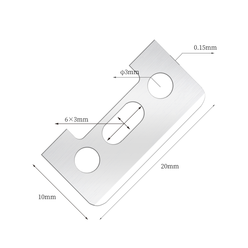Lame per rasoio per sopracciglia in acciaio inossidabile all'avanguardia su un lato