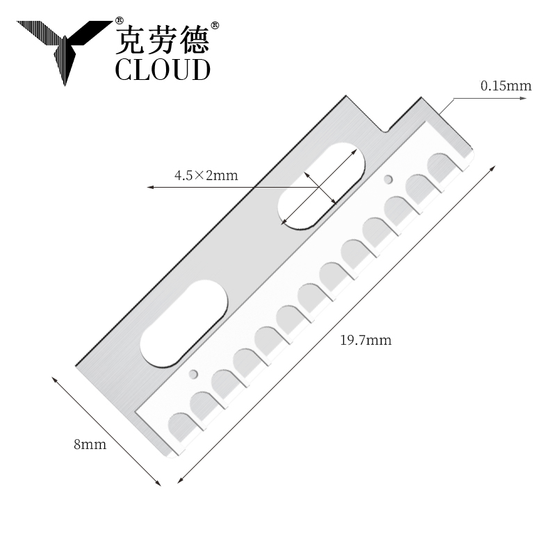 Lame di coltello per modellare le sopracciglia affilate di precisione in acciaio inossidabile